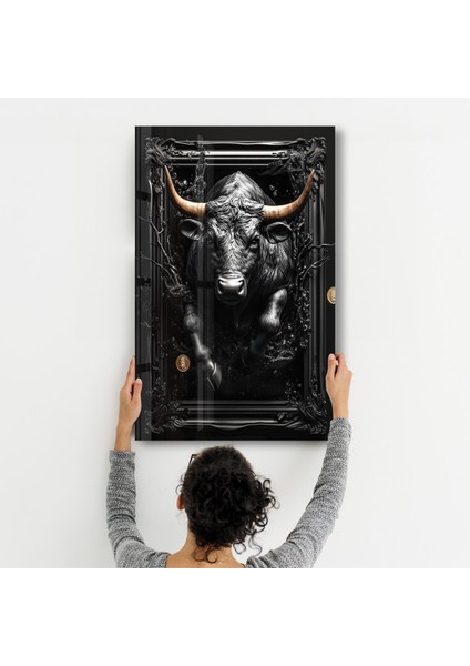 Angry Bull | Cam Duvar Tablosu