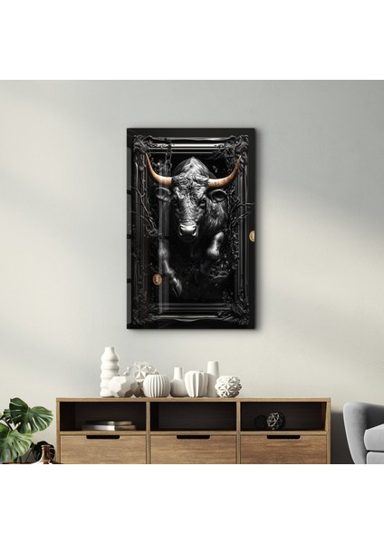 Angry Bull | Cam Duvar Tablosu