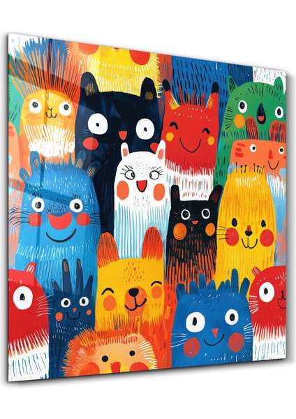Funny Cats | Cam Duvar Tablosu