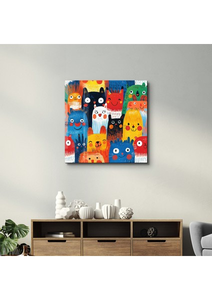Funny Cats | Cam Duvar Tablosu