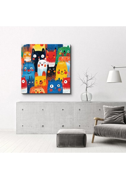 Funny Cats | Cam Duvar Tablosu