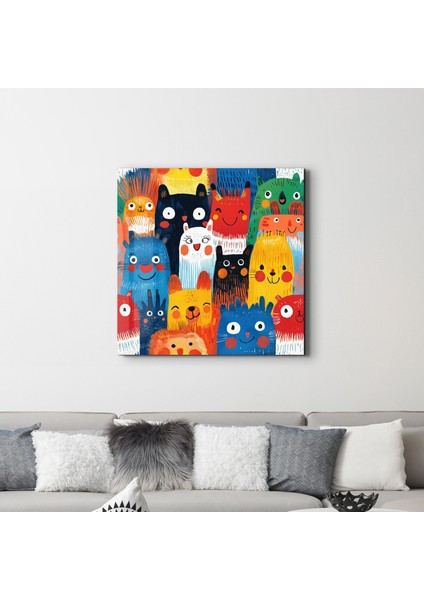 Funny Cats | Cam Duvar Tablosu