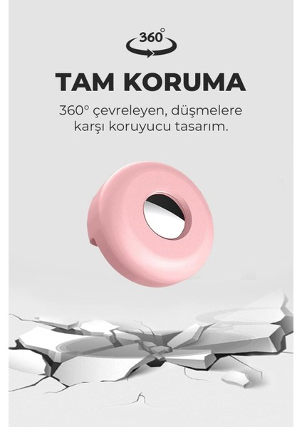 Airtag Uyumlu Köpek ve Kedi Tasma Kılıfı Tam Koruma Klasik Yumuşak Soft Silikon Airtag Kılıfı fiyatları
