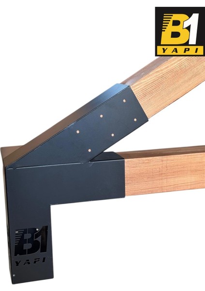 Pergola Kamelya 4 Kollu Açılı Kenar Bağlantı Aparatı Sol