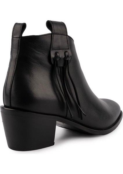 Sade Düz Rahat Modern Vesten Bot Siyah Deri 4750 indirimleri