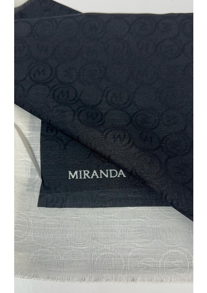 Monogram Polyester Şal 75 x 195- 04468