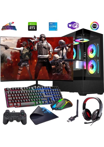 I5 14400F 32GB Ddr4 1tb M2 12GB RTX4070 24" 100Hz Mon. Oyun Bilgisayarı (Gaming Set)