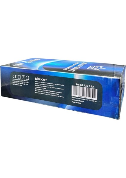 Ortec 72V 8.5A Li-Ion ve Lifepo4 Akıllı Akü Şarj Cihazı