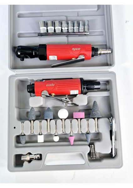 Havalı Taşlama Vızvız Set 1/4 Havalı Cırcır