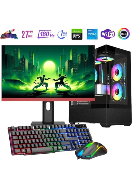 I5 14400F 16GB Ddr4 512GB M2 8gb RTX4060 27" 180Hz Mon. Oyun Bilgisayarı