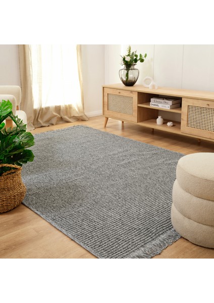 Kilim/jüt Assos V2 Gri 80 x 300 cm