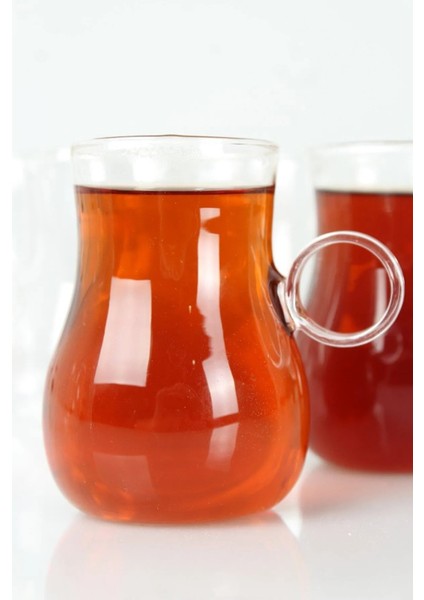 Lime Kulplu Borosilikat 6'Lı Çay Bardağı 180ml