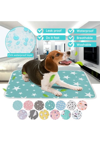 Bulut Yağmur Damlaları Tarzı 50X70CM Köpekler Için Yeniden Kullanılabilir Paspaslar (Yurt Dışından)