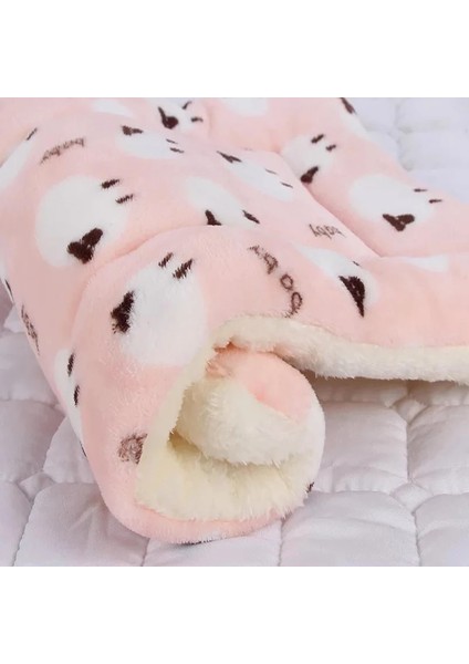 Pembe Kuzu Stili 3-49X32CM Pet Battaniye Köpek Yatağı Kedi Mat Yumuşak Mercan Polar Kış Kalınlaşmak Yastık Küçük Orta Köpekler Kediler Için Sıcak Uyku Yatakları Malzemeleri (Yurt Dışından)