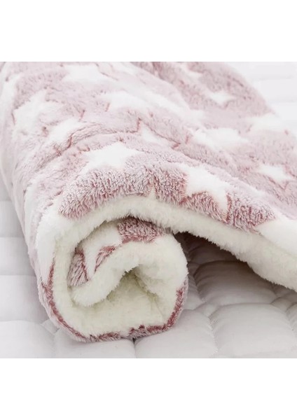 Pembe Yıldız Stili 1-32X25CM Pet Battaniye Köpek Yatağı Kedi Mat Yumuşak Mercan Polar Kış Kalınlaşmak Yastık Küçük Orta Köpekler Kediler Için Sıcak Uyku Yatakları Malzemeleri (Yurt Dışından)