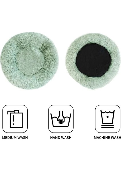 Saf Beyaz Tarzı 50CM 4kg Uyku Köpek Yatağı Kabarık Yumuşak Peluş Donut Sarılma Yuvarlak Köpek Kulübesi Ultra Yumuşak Yıkanabilir Köpek Kedi Yastık Kış Sıcak Kanepe Sıcak Satış (Yurt Dışından) fırsatları