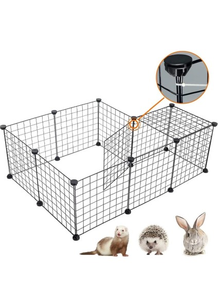 Siyah Toka Tarzı 6 Adet Dıy Pet House Katlanabilir Pet Oyun Parkı Demir Çit Köpek Kulübesi Egzersiz Eğitimi Yavru Yavru Kedi Uzay Tavşanlarıgine Domuzukirpi (Yurt Dışından) indirimleri