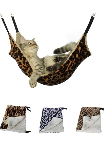 Leopar Tahıl Stili S Beden Suprepet Asılı Kedi Hamak Evcil Hayvan Malzemeleri Kedi Uyku Tulumu Pet Kedi Kafesi Nefes Alabilir Çift Taraflı Sıcak Kedi Yatak Mat (Yurt Dışından) fiyatları