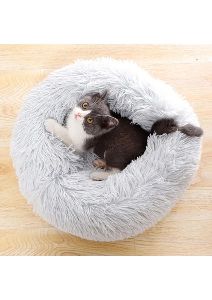 Beyaz Tarzı 20 Santimetre Süper Kedi Yatak Sıcak Uyuyan Kedi Yuva Yumuşak Uzun Pluh Köpekler Için En Iyi Pet Köpek Yatağı Sepet Yastık Kedi Yatağı Kedi Mat Hayvanlar Uyuyan Yani (Yurt Dışından)