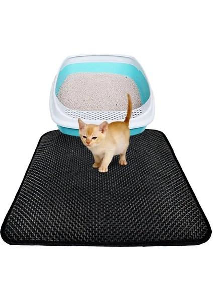 C Stili 45X60CM Kaymaz Pet Kedi Kumu Mat Çift Katmanlı Kedi Kumu Yakalama Evcil Hayvanlar Mat Pad Alt Su Geçirmez Pet Kum Kedi Mat Kolay Temizlenebilir (Yurt Dışından) fırsatları