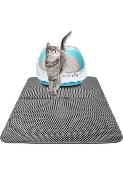 C Stili 45X60CM Kaymaz Pet Kedi Kumu Mat Çift Katmanlı Kedi Kumu Yakalama Evcil Hayvanlar Mat Pad Alt Su Geçirmez Pet Kum Kedi Mat Kolay Temizlenebilir (Yurt Dışından) indirimleri
