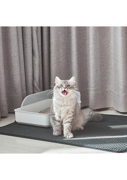 Siyah Stil S 30X30CM Pet Kedi Kumu Mat Çift Katmanlı Kumu Kedi Yatak Pedleri Evcil Hayvanlar Çöp Kutusu Mat Pet Ürün Yatağı Kediler Için Ev Temiz Mat (Yurt Dışından)