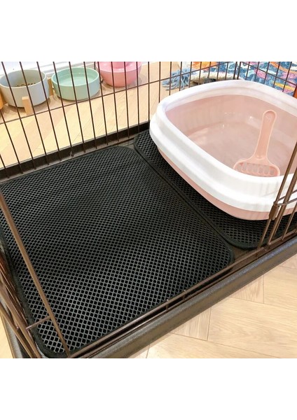 Siyah Stil S 30X30CM Pet Kedi Kumu Mat Çift Katmanlı Kumu Kedi Yatak Pedleri Evcil Hayvanlar Çöp Kutusu Mat Pet Ürün Yatağı Kediler Için Ev Temiz Mat (Yurt Dışından)