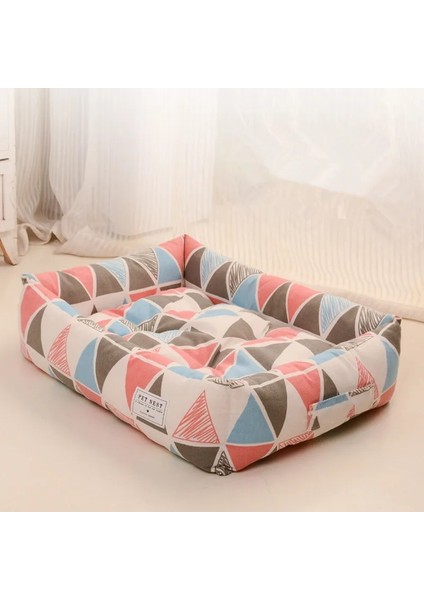 Renk Üçgen Stili S 45X35CM Köpek Yatağı Dikdörtgen Yaratıcılık Kulübesi Kedi Yavrusu Kanepe House Yıkanabilir lar Küçük Köpekler Için Yastık i Aksesuarları (Yurt Dışından)