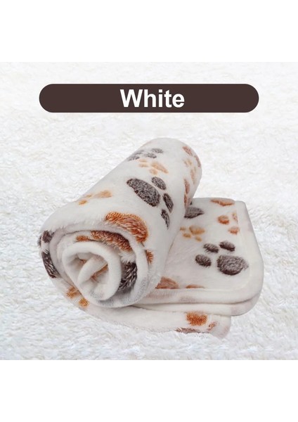 Beyaz Stil 40X60 Yumuşak Pet Battaniye Kış Köpek Kedi Yatak Mat Ayak Baskı Sıcak Yatak Küçük Orta Köpekler Kediler Mercan Polar Yavru Malzemeleri (Yurt Dışından)