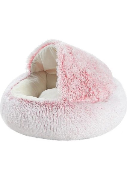 Gri Tarzı 35CM Yeni Stil Pet Köpek Kedi Yatağı Yuvarlak Peluş Kedi Sıcak Yatak Ev Küçük Köpekler Için Yumuşak Uzun Peluş Yatak Kediler Yuva 2 In 1 Kedi Yatak (Yurt Dışından)