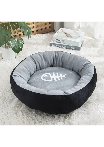Gri Tarzı Xs Çap 30CM Sevimli Kedi Yatak Evi 60 cm Pamuk Kedi Yastık Nesk Kanepe Yavru Yavru Köpek Için Sıcak Sepet Kedi Aksesuarları Evcil Hayvan Yatakları ve Evleri (Yurt Dışından)