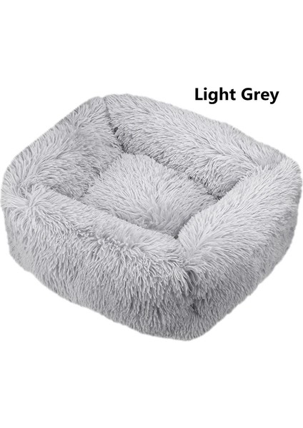 Açık Gri Tarzı Xs 45X35X20CM Kare Köpek Yatağı Uzun Peluş Düz Renk Pet Yatakları Küçük Orta Büyük Evcil Hayvanlar Için Kedi Mat Süper Yumuşak Kış Sıcak Uyku Paspasları (Yurt Dışından)