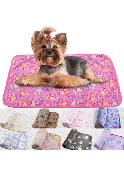 Pembe Kemik Stili Xs 20X20 Yumuşak Pet Battaniye Kış Köpek Kedi Yatak Mat Ayak Baskı Sıcak Yatak Küçük Orta Köpekler Kediler Mercan Polar Yavru Malzemeleri (Yurt Dışından)