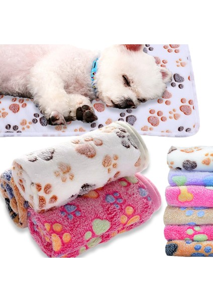 Pembe Kemik Stili Xs 20X20 Yumuşak Pet Battaniye Kış Köpek Kedi Yatak Mat Ayak Baskı Sıcak Yatak Küçük Orta Köpekler Kediler Mercan Polar Yavru Malzemeleri (Yurt Dışından)