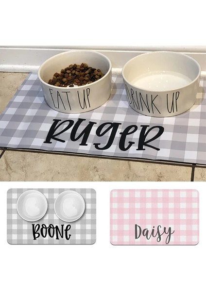 No.15 Tarzı 45X30CM Özel Ad Servis Altlığı Su Geçirmez Mat Köpek Mat Kedi Mat Pu Deri Maması Pedi Içme Mat Köpek Besleme Placemat (Yurt Dışından) modelleri