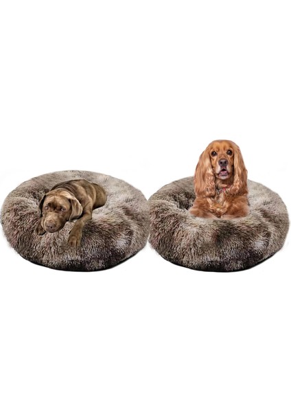 Kahverengi Tarzı Xs Beden Uzun Peluş Sakinleştirici Pet Yatak Kedi Veya Köpek Için Yuvarlak Peluş Köpek Mat Kediler Evi Yuva Yumuşak Köpek Sepeti Pet Yastık Taşınabilir Malzemeleri (Yurt Dışından) modelleri