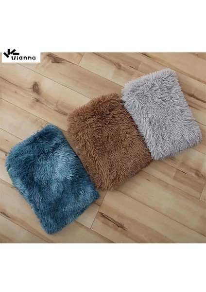A-10 Stili 55 x 35 cm Vianna Kediler Köpekler Için Ev Yatak Uzun Peluş Kabarık Yumuşak Mat Sevimli Hafif Kare Pet Uyku Battaniyesi Ev Kedi Aksesuarı (Yurt Dışından)