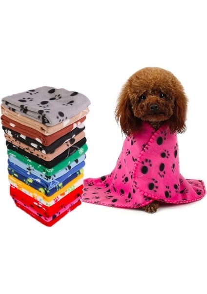 No.11 Stili 70X60CM Malzemeleri Köpek Yorganı Battaniyeleri Köpek Paw Baskı Battaniyeler Büyük Boy Paspasları Kedi Battaniyeleri Çift Taraflı Polar Battaniyeler (Yurt Dışından) fiyatları