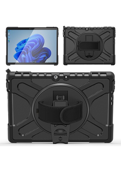 Microsoft Surface Pro 8 Siyah Için Tpu + Pc Kılıfı (Yurt Dışından)
