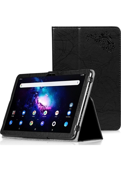 Tcl 10 Tabmax 4g Siyah Için Deri Tablet Kılıfı (Yurt Dışından)