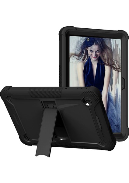 Tcl Tab 10 5g Siyah Için Silikon Hibrit Pc Tablet Kılıfı (Yurt Dışından)