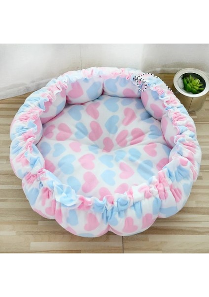 No.11 Stili 40CM Dış Çap 17 Renkler Süper Yumuşak Sıcak Kedi Yatağı Ayarlanabilir Köpekler Mat Pet Uyku Sepeti Yuvarlak Kabarık Hafif Rahat Dokunmatik Kulübesi (Yurt Dışından)