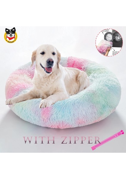 Peripembe Tarzı XS-40CM Yuvarlak Peluş Köpek Yatağı Süper Yumuşak Kulübesi Kabarık Kedi Evi Sıcak Sakinleştirici Yıkanabilir Mat Taşınabilir i Köpek ları Xxl (Yurt Dışından) fiyatları