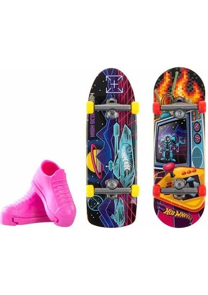 Skate Retro Temalı Ikili Parmak Kaykay ve Ayakkabı Paketleri HXL17-HXL21