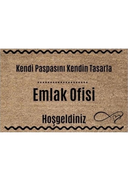 Kapı Önü Paspası Dekoratif Dijital Baskı Emlak Ofisi P-2548