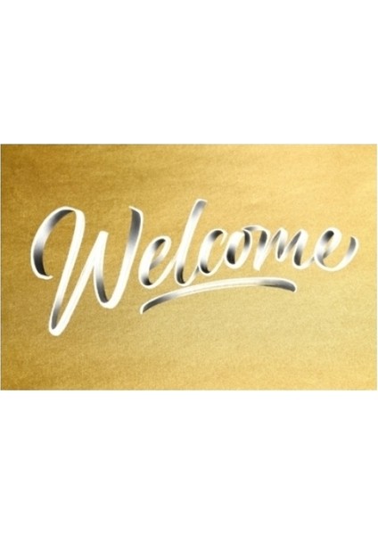 Kapı Önü Paspası Dekoratif Dijital Baskı Welcome P-2324