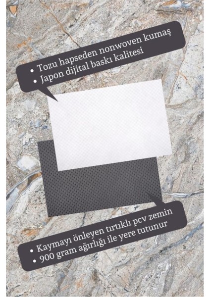 Kahverengi Kapı Önü Paspası Yuvarlak Karpuz Desen K-3268
