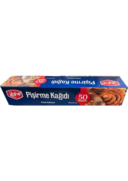 Beyaz Yağlı Fırın Tepsi Pişirme Kızartma Kağıdı - 37 cm x 50 mt - 1 Adet