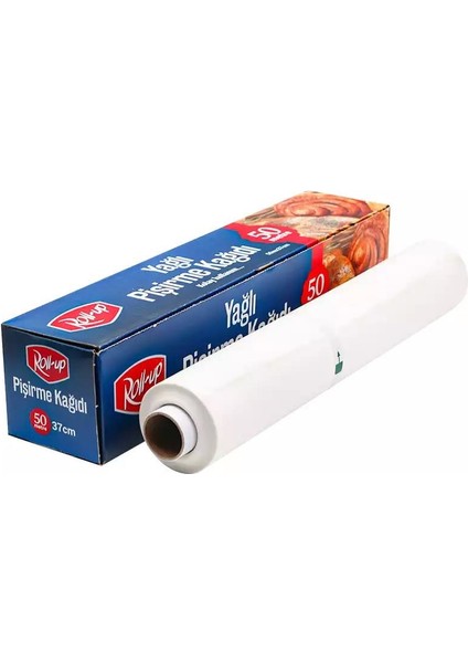 Beyaz Yağlı Fırın Tepsi Pişirme Kızartma Kağıdı - 37 cm x 50 mt - 1 Adet