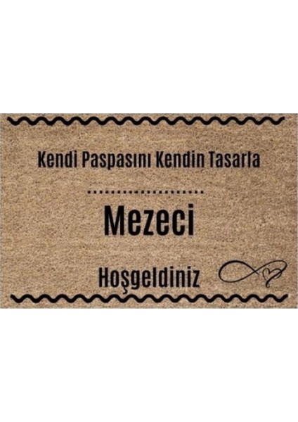 Kapı Önü Paspası Dekoratif Dijital Baskı Mezeci P-2531